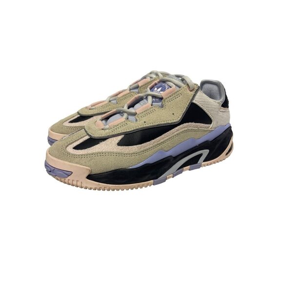 Adidas Women's NITEBALL GX8820 Suede Beige Purple Sneakers Shoes Size 6 - Picture 5 of 10